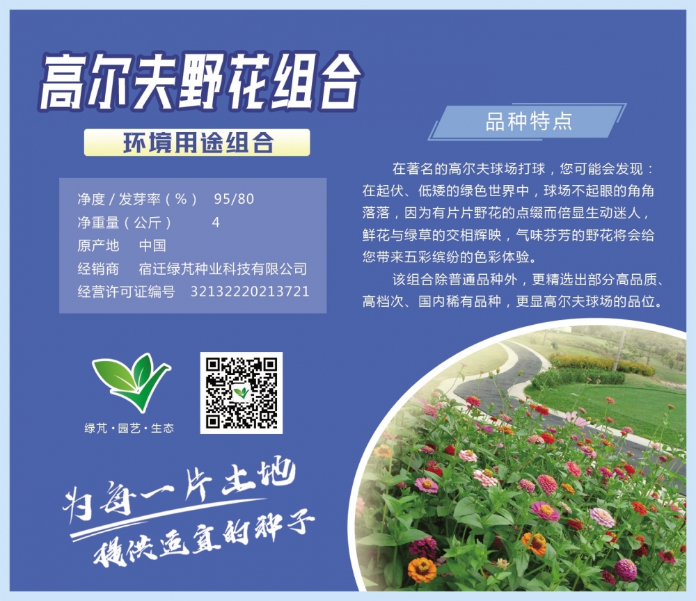 高尔夫球场野花组合